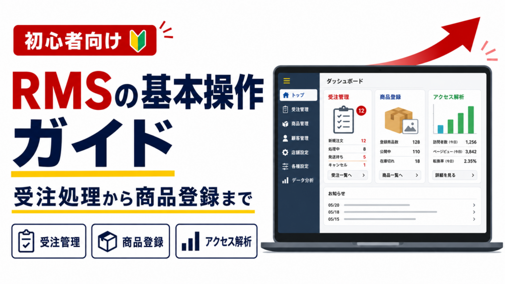 【初心者向け】RMSの基本操作ガイド｜受注処理から商品登録まで