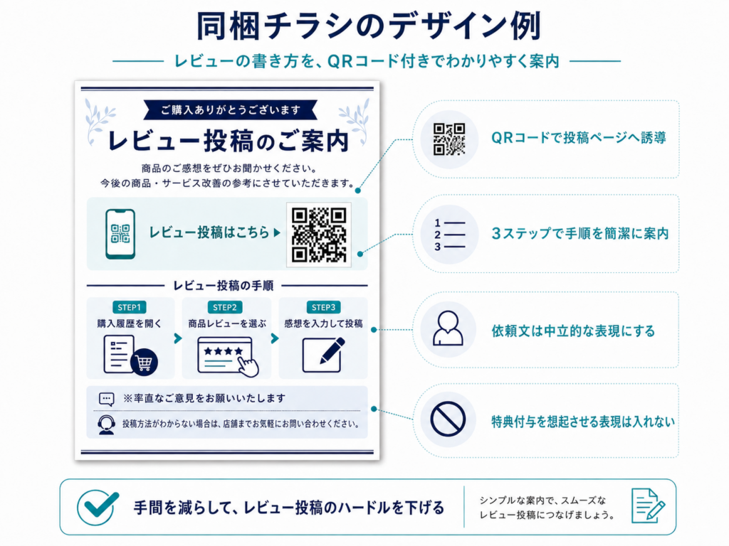 同梱チラシデザイン例